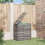 hyndeboks 100x49x103,5 cm polyrattan grå