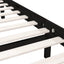 sengeramme 75x190 cm Small Single massivt fyrretræ sort
