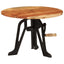 sidebord 60x(42-62) cm massivt akacietræ og støbejern