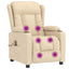 massagestol stof cremefarvet