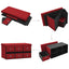 foldbar opbevaringsbænk 76x38x38 cm kunstlærred vinrød
