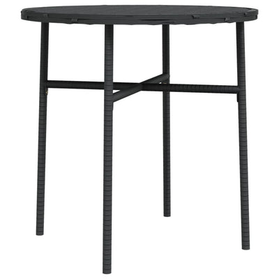 tebord 45 cm polyrattan sort