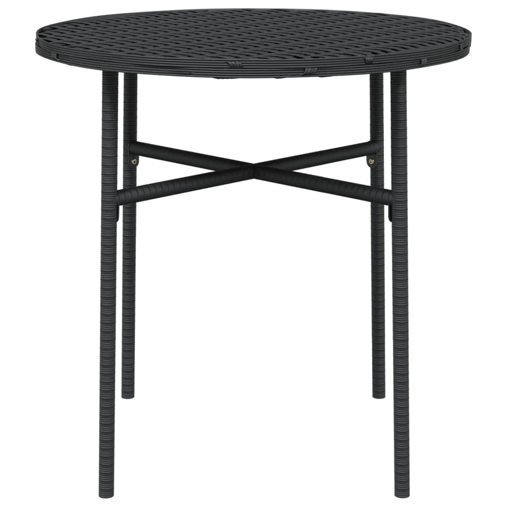 tebord 45 cm polyrattan sort