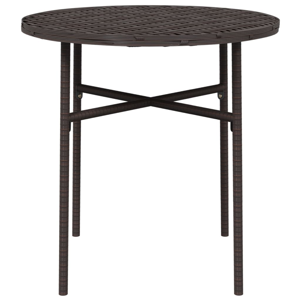tebord 45 cm polyrattan brun
