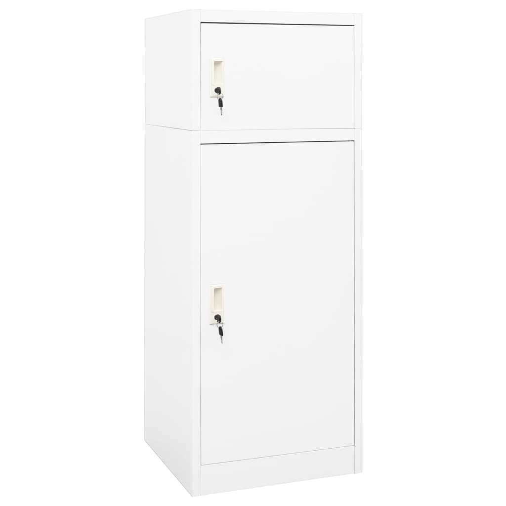 sadelskab 53x53x140 cm stål hvid billede