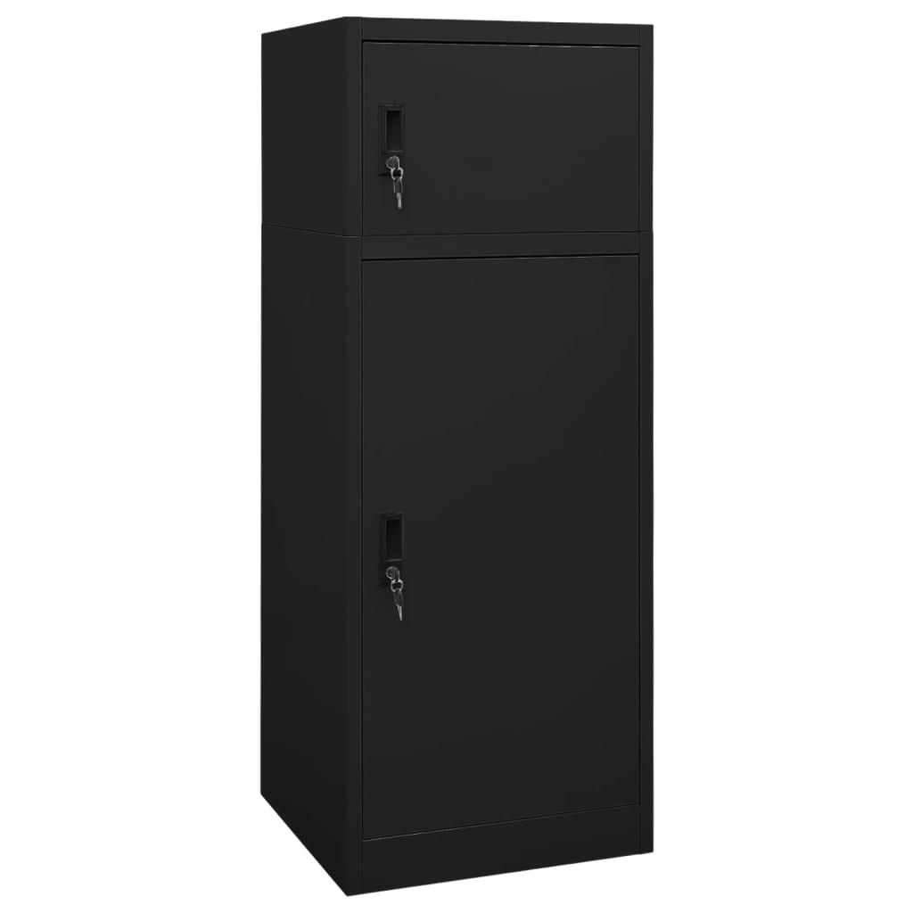 sadelskab 53x53x140 cm stål sort billede