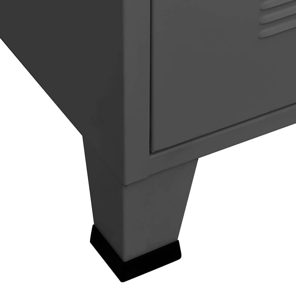 industriel kommode 78x40x93 cm metal antracitgrå