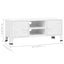 industrielt tv-skab 105x35x42 cm hvid