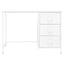 industrielt skrivebord med skuffer 105x52x75 cm stål hvid