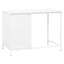 industrielt skrivebord med skuffer 105x52x75 cm stål hvid