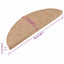 selvklæbende trappemåtter 15 stk. 56x17x3 cm beige