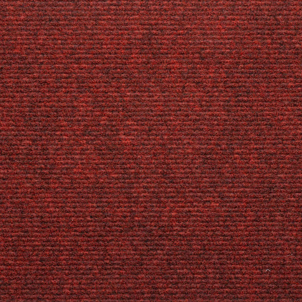 selvklæbende trappemåtter 15 stk. 56x17x3 cm rød