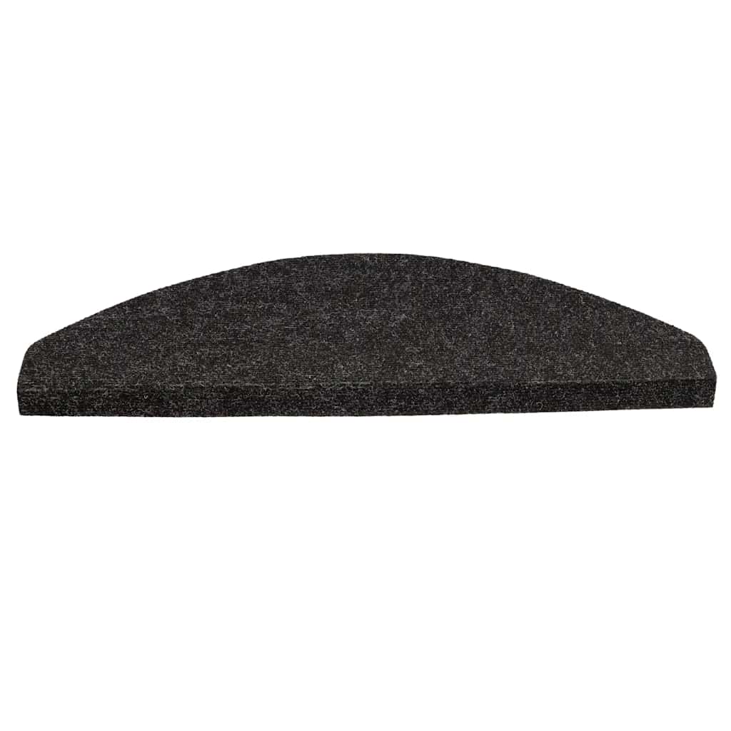 selvklæbende trappemåtter 15 stk. 65x22,5x3,5 cm antracitgrå