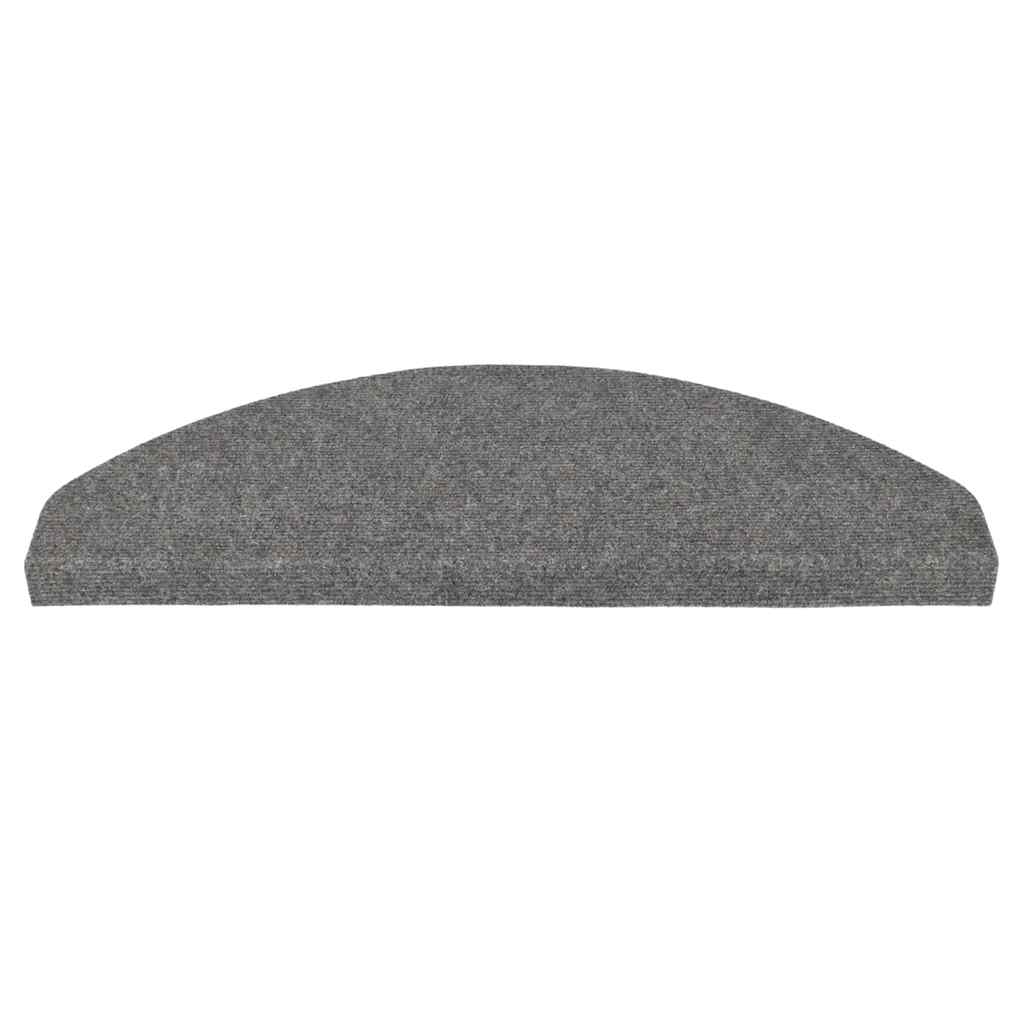trappemåtter 15 stk. 65x22,5x3,5 cm selvklæbende grå