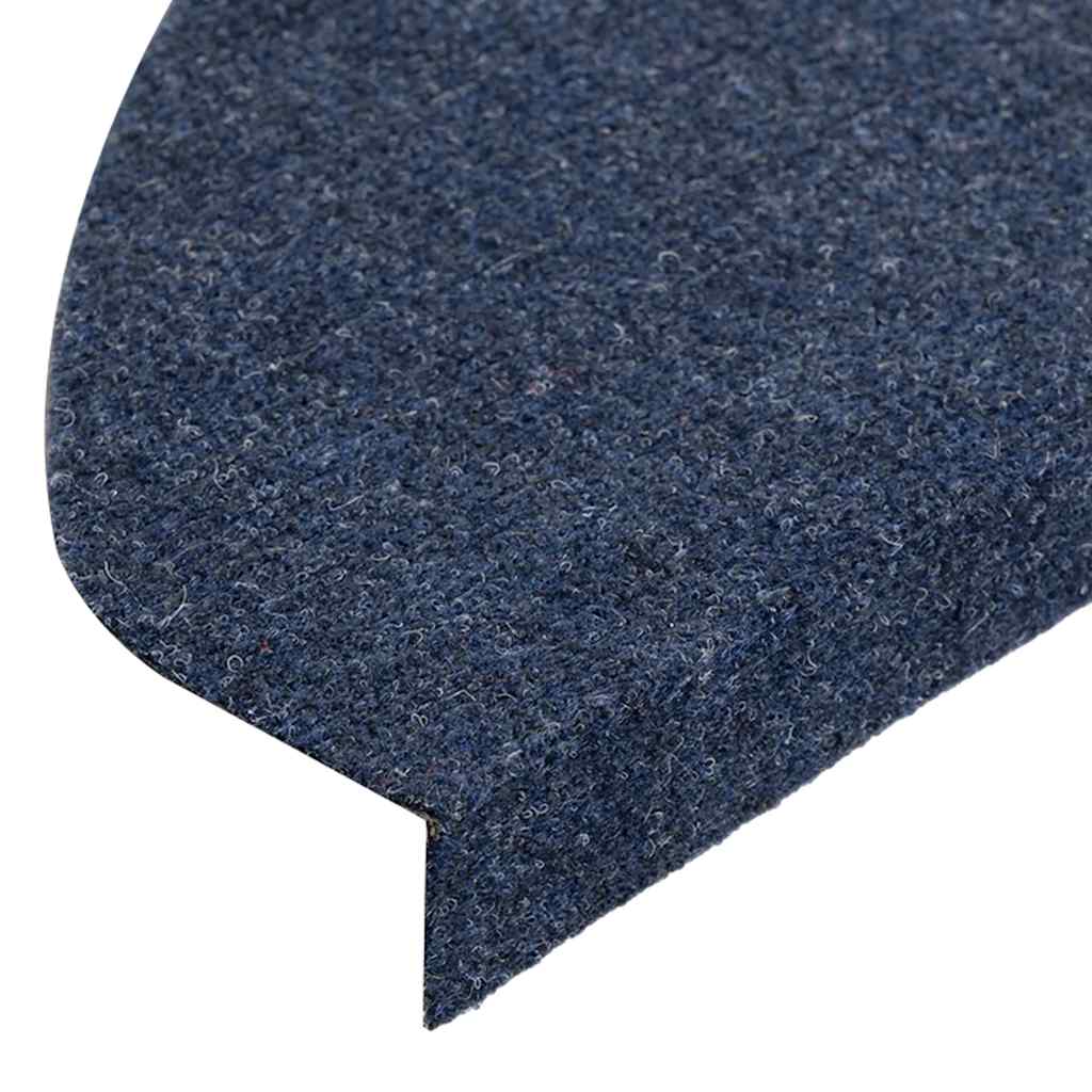 trappemåtter 15 stk. 65x22,5x3,5 cm selvklæbende blå