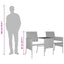 2-personers havesofa med bord og skamler polyrattan sort