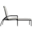 liggestole 2 stk. med fodskammel polyrattan sort