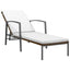 liggestol med hynde polyrattan brun