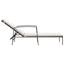 liggestol med hynde polyrattan brun