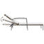 liggestol med hynde polyrattan brun