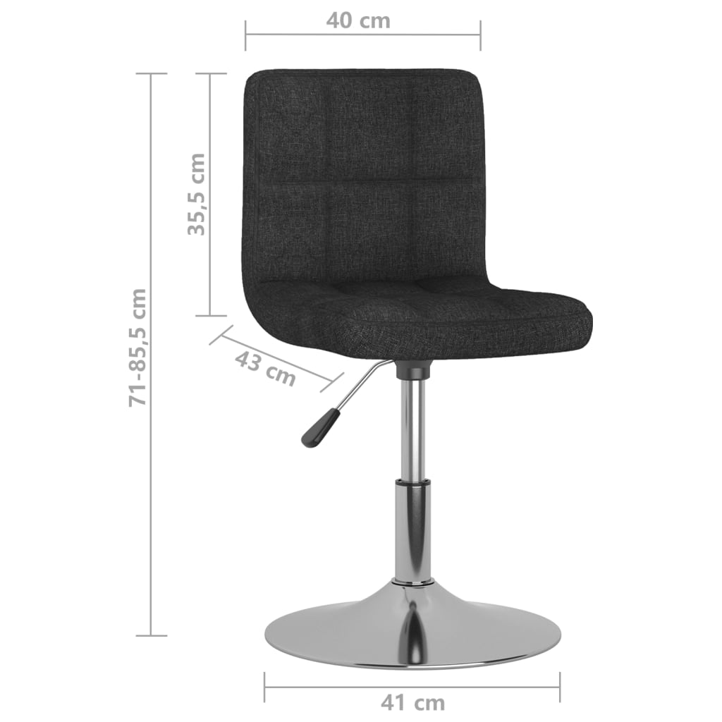drejelige spisebordsstole 4 stk. stof sort