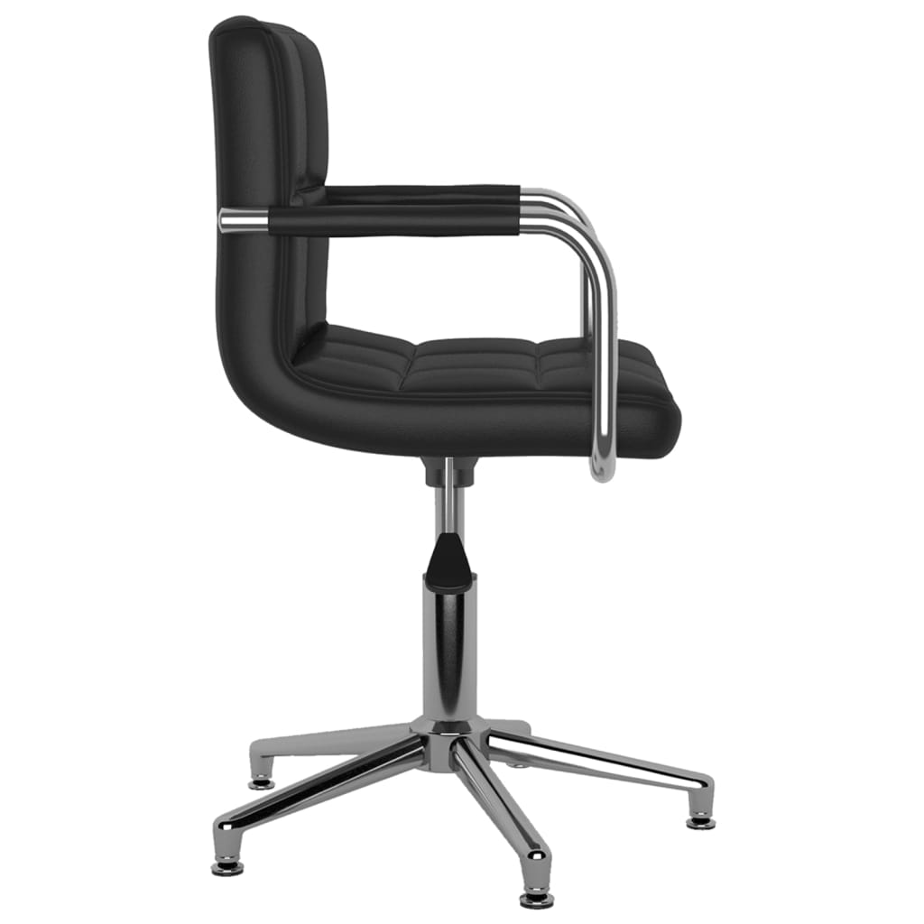 drejelige spisebordsstole 6 stk. kunstlæder sort