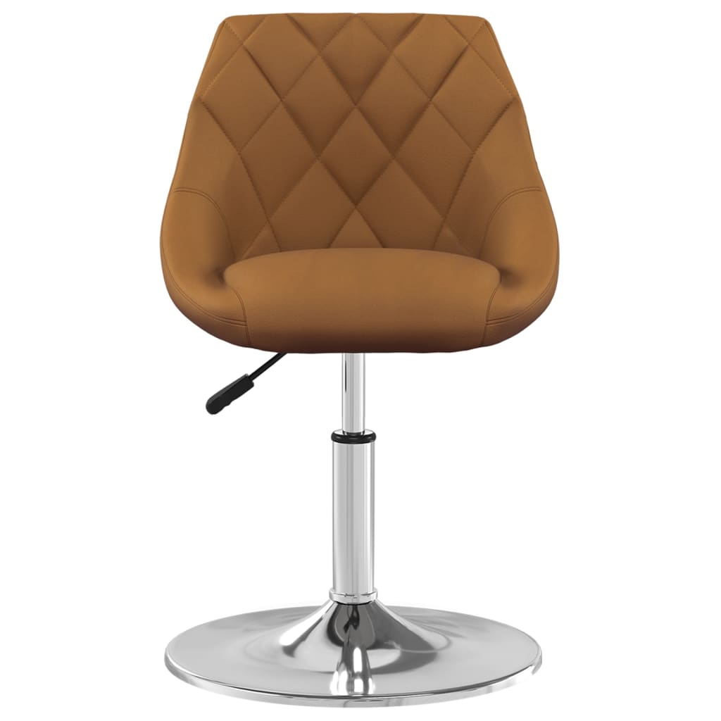 drejelige spisebordsstole 6 stk. velour brun