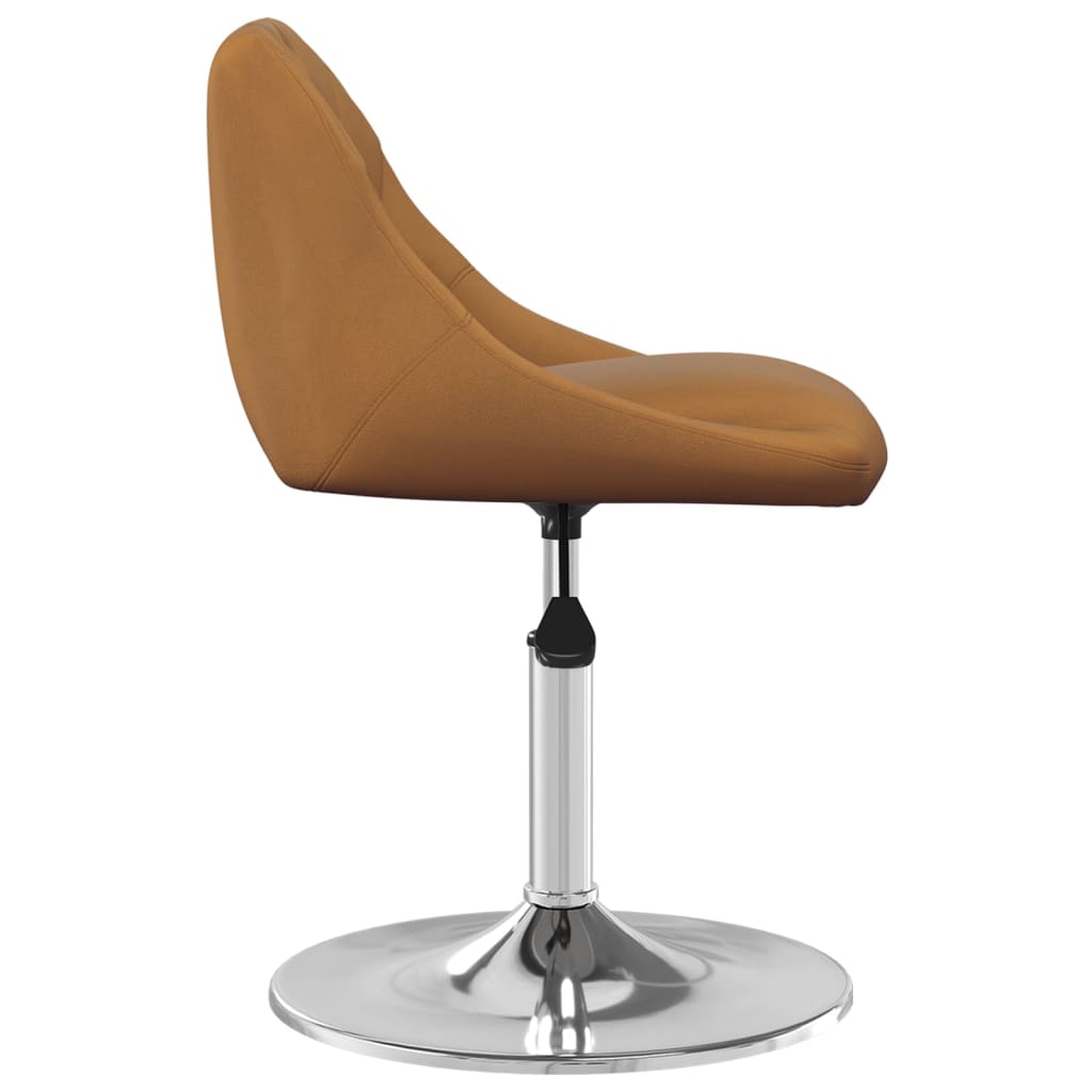 drejelige spisebordsstole 6 stk. velour brun