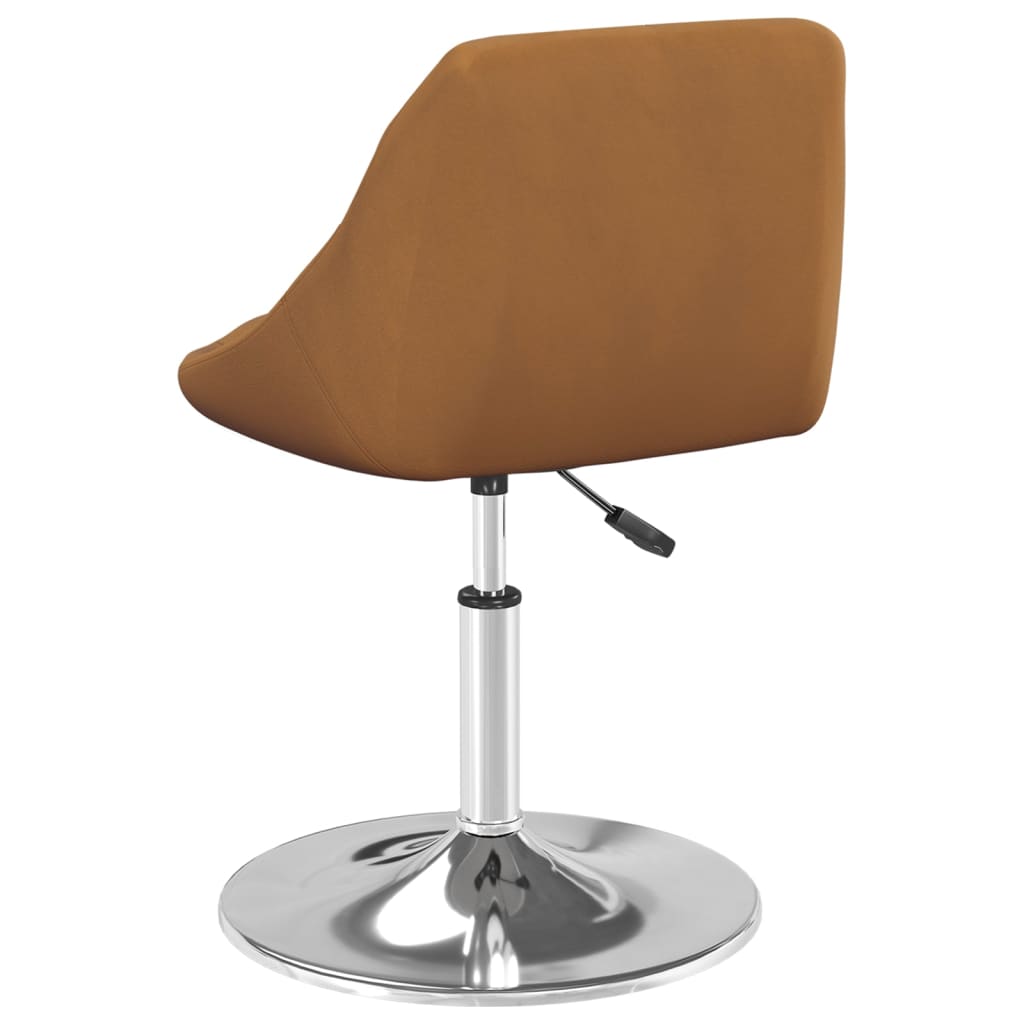 drejelige spisebordsstole 6 stk. velour brun