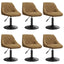 drejelige spisebordsstole 6 stk. velour brun