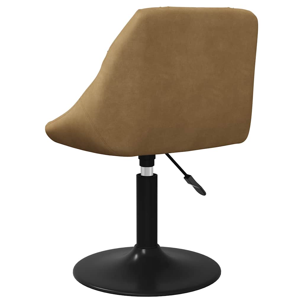 drejelige spisebordsstole 6 stk. velour brun