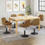 drejelige spisebordsstole 6 stk. velour brun