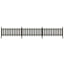 stakit med stolper 3 stk. 614x80 cm WPC