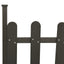 stakit med stolper 3 stk. 614x80 cm WPC