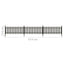 stakit med stolper 3 stk. 614x80 cm WPC