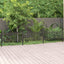 stakit med stolper 3 stk. 614x80 cm WPC