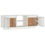 tv-bord 110x30x40 cm massivt fyrretræ hvid