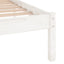 sengeramme 135x190 cm dobbelt massivt fyrretræ hvid