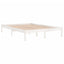 sengeramme 140x190 cm massivt fyrretræ hvid