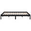 sengestel 140x190 cm massivt fyrretræ sort