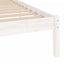 sengeramme 100x200 cm massivt fyrretræ hvid