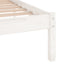 sengeramme 150x200 cm King Size massivt fyrretræ hvid