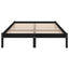 sengeramme 150x200 cm King Size massivt træ sort