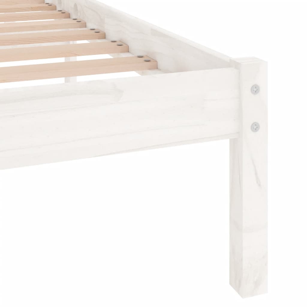 sengestel 180x200 cm Super King massivt fyrretræ hvid
