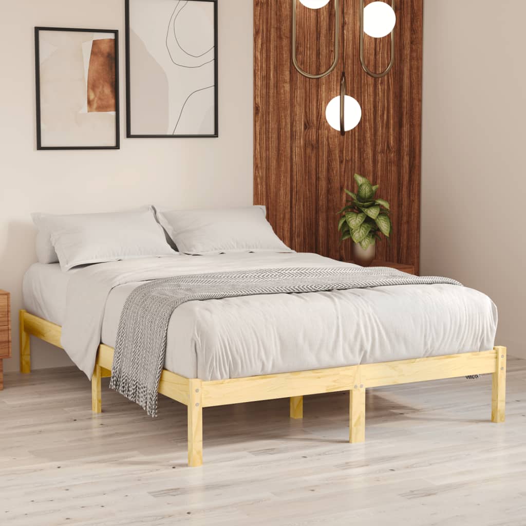 sengeramme 200x200 cm massivt fyrretræ