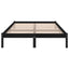 sengeramme 200x200 cm massivt fyrretræ sort