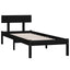 sengeramme 75x190 cm Small Single massivt træ sort