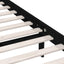 sengeramme 75x190 cm Small Single massivt træ sort