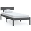 sengeramme 90x190 cm Single massivt fyrretræ grå