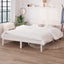 sengestel 135x190 cm Double massivt fyrretræ hvid